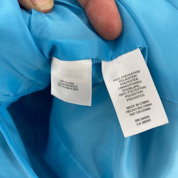 Jones Studio Blazer Womens 14W Plus Blue Button Up Notch Lapel Jacket Career - Picture 6 of 9